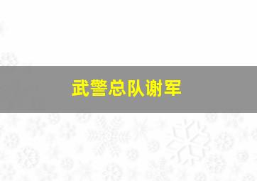 武警总队谢军