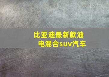 比亚迪最新款油电混合suv汽车