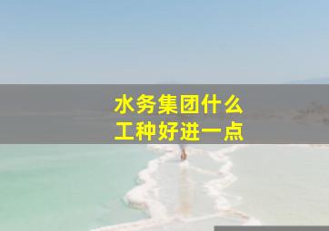 水务集团什么工种好进一点