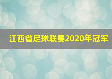 江西省足球联赛2020年冠军