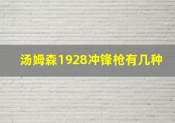 汤姆森1928冲锋枪有几种