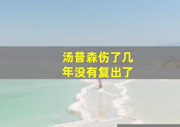 汤普森伤了几年没有复出了