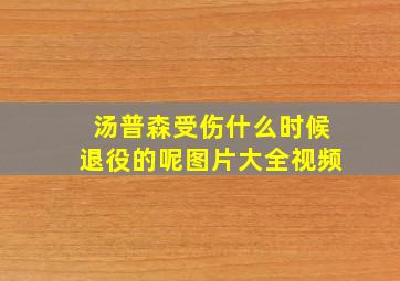 汤普森受伤什么时候退役的呢图片大全视频