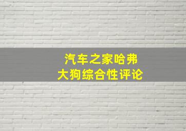 汽车之家哈弗大狗综合性评论