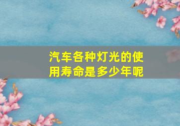 汽车各种灯光的使用寿命是多少年呢