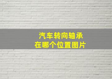 汽车转向轴承在哪个位置图片