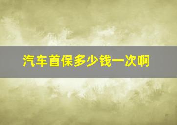 汽车首保多少钱一次啊