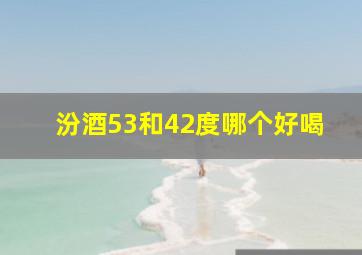 汾酒53和42度哪个好喝