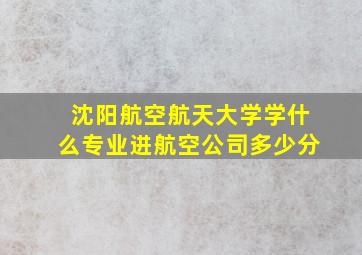 沈阳航空航天大学学什么专业进航空公司多少分