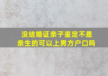 没结婚证亲子鉴定不是亲生的可以上男方户口吗