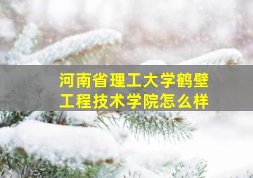 河南省理工大学鹤壁工程技术学院怎么样