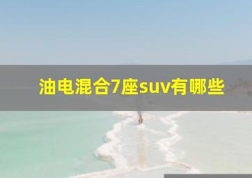 油电混合7座suv有哪些