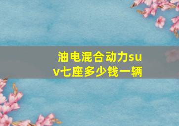 油电混合动力suv七座多少钱一辆