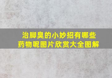 治脚臭的小妙招有哪些药物呢图片欣赏大全图解