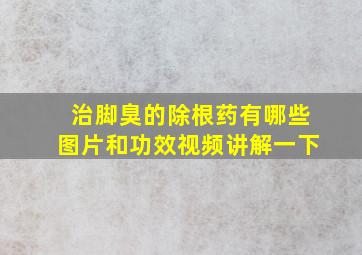 治脚臭的除根药有哪些图片和功效视频讲解一下