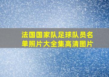 法国国家队足球队员名单照片大全集高清图片