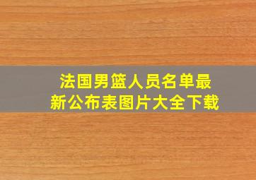 法国男篮人员名单最新公布表图片大全下载