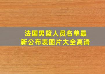 法国男篮人员名单最新公布表图片大全高清