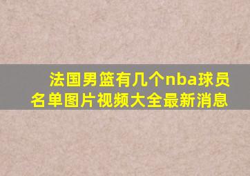 法国男篮有几个nba球员名单图片视频大全最新消息