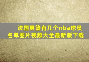 法国男篮有几个nba球员名单图片视频大全最新版下载