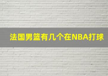 法国男篮有几个在NBA打球