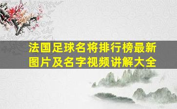 法国足球名将排行榜最新图片及名字视频讲解大全