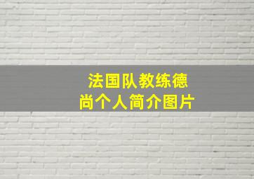 法国队教练德尚个人简介图片