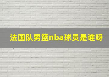 法国队男篮nba球员是谁呀