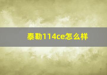 泰勒114ce怎么样