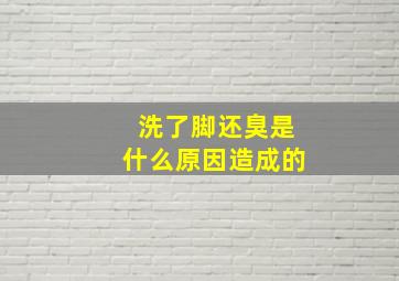 洗了脚还臭是什么原因造成的