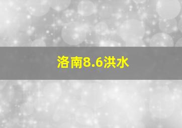 洛南8.6洪水