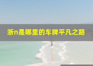 浙n是哪里的车牌平凡之路