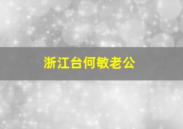 浙江台何敏老公