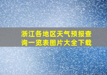 浙江各地区天气预报查询一览表图片大全下载