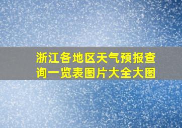 浙江各地区天气预报查询一览表图片大全大图