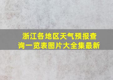 浙江各地区天气预报查询一览表图片大全集最新