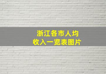 浙江各市人均收入一览表图片