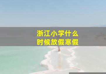 浙江小学什么时候放假寒假