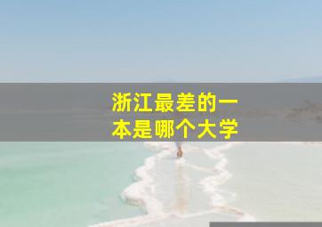 浙江最差的一本是哪个大学