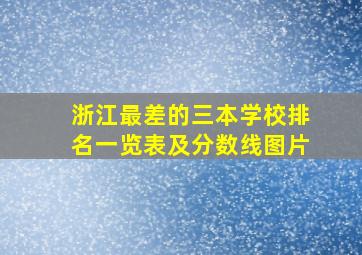 浙江最差的三本学校排名一览表及分数线图片