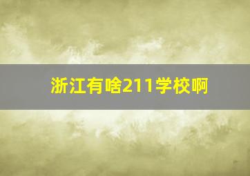 浙江有啥211学校啊