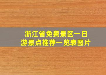 浙江省免费景区一日游景点推荐一览表图片