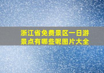 浙江省免费景区一日游景点有哪些呢图片大全