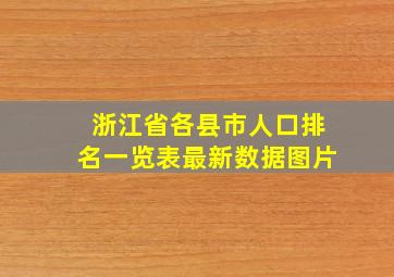 浙江省各县市人口排名一览表最新数据图片