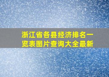 浙江省各县经济排名一览表图片查询大全最新