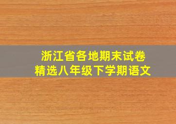 浙江省各地期末试卷精选八年级下学期语文