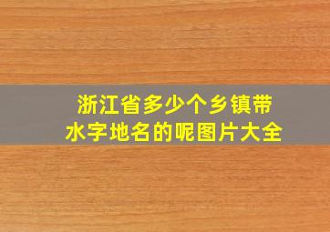 浙江省多少个乡镇带水字地名的呢图片大全