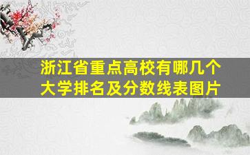 浙江省重点高校有哪几个大学排名及分数线表图片