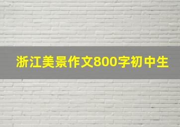 浙江美景作文800字初中生