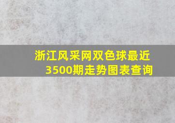 浙江风采网双色球最近3500期走势图表查询